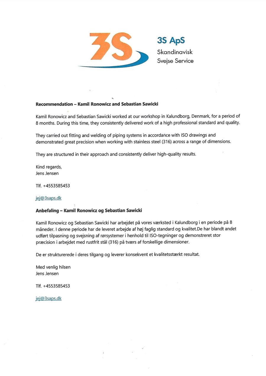 Referencje - 3S ApS